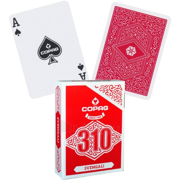 Pokerio kortos Copag 310 Svengali (raudonos) paveikslėlis 1 iš 8