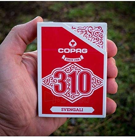 Pokerio kortos Copag 310 Svengali (raudonos) paveikslėlis 2 iš 8