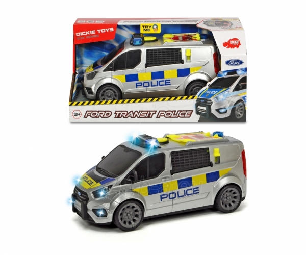 Policijos automobilis | Ford Transit 28 cm | Dickie 3714013 paveikslėlis 3 iš 12