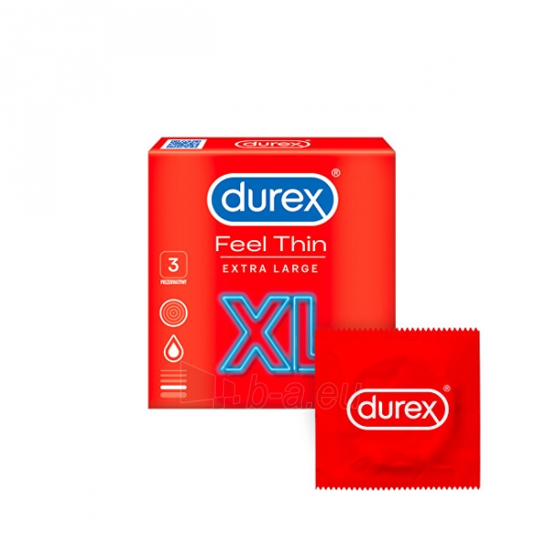 Prezervatyvai Durex Feel Thin XL paveikslėlis 6 iš 6