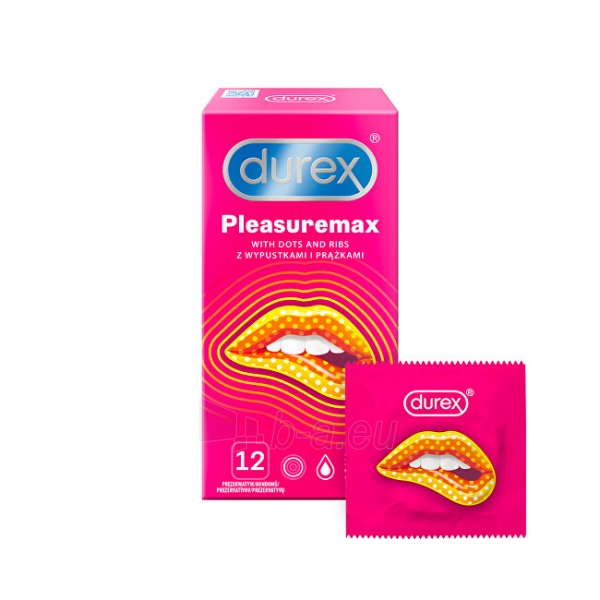 Prezervatyvai Durex Kondomy Pleasure Max 12 ks paveikslėlis 1 iš 5