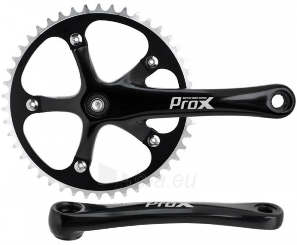 Priekinis žvaigždžių blokas ProX Fix Bike Alu 1-speed 46T 170mm black paveikslėlis 1 iš 1