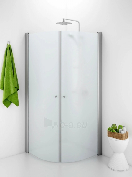Semicircural shower IDO Showerama 10-4 70X70, matinis glass paveikslėlis 1 iš 5
