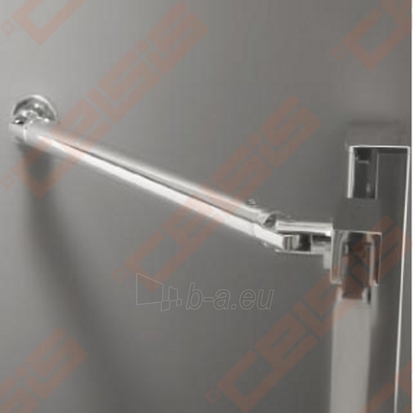 Semicircural shower ROLTECHNIK ELEGANT LINE GRP1/90 su vieno elemento atveriamomis durimis, brillant spalvos profiliu ir clear glass paveikslėlis 2 iš 5