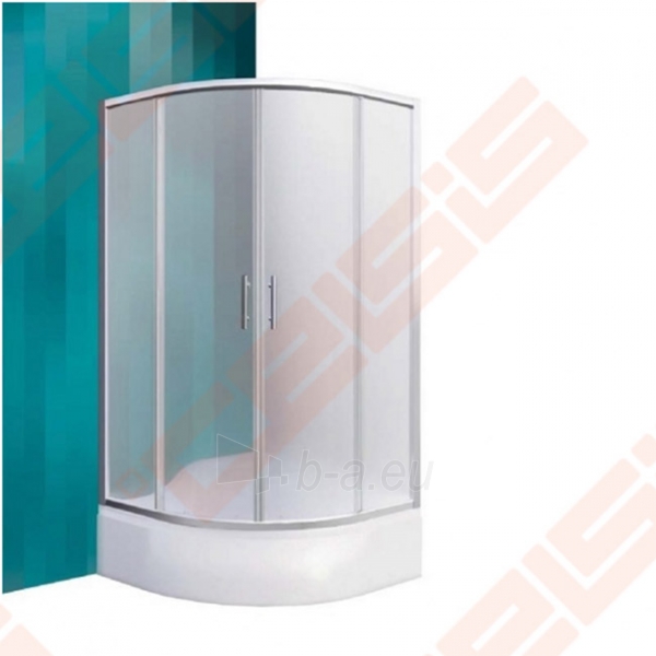 Pusapvalė dušo kabina ROLTECHNIK Medison Neo/800 blizgaus chromo(Brillant) spalvos profilis + tamsintas(Rauch) stiklas paveikslėlis 1 iš 4