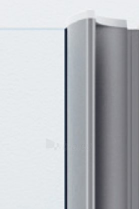Pusapvalė dušo sienelė Ifö Space SBNF 800 Silver, matinis stiklas su rankenos profiliu paveikslėlis 3 iš 4