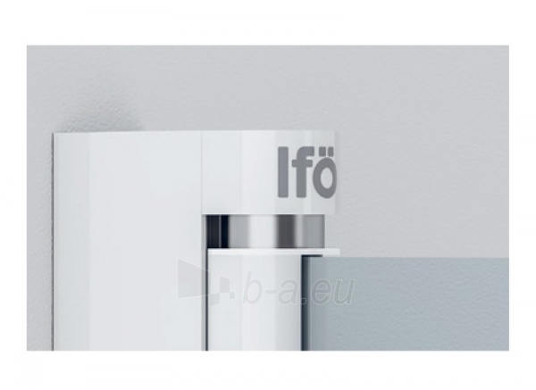 Pusapvalė dušo sienelė Ifö Space SBVK 800 White, skaidrus stiklas su rankenos profiliu paveikslėlis 2 iš 4
