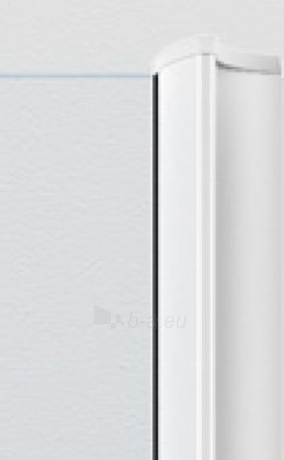 Pusapvalė dušo sienelė Ifö Space SBVK 800 White, skaidrus stiklas su rankenos profiliu paveikslėlis 3 iš 4