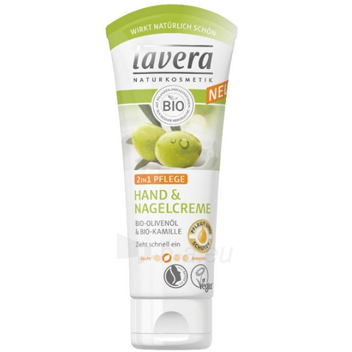 Hand cream Lavera Caring hand cream and nail 2v1 75 ml paveikslėlis 1 iš 1