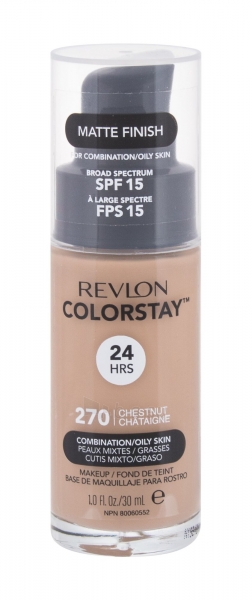 Revlon Colorstay 270 Chestnut Combination Oily Skin Makeup 30ml SPF15 paveikslėlis 1 iš 2