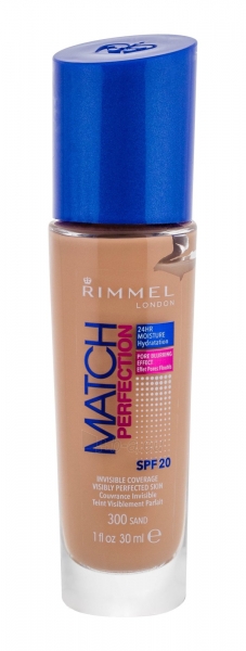 Makiažo pagrindas Rimmel London Match Perfection Foundation SPF20 Cosmetic 30ml 300 Sand paveikslėlis 2 iš 2