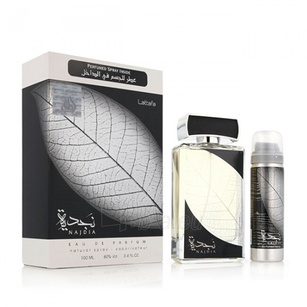 Rinkinys: kvepalai Lattafa Najdia - EDP 100 ml + purškiamas dezodorantas 50 ml paveikslėlis 1 iš 1