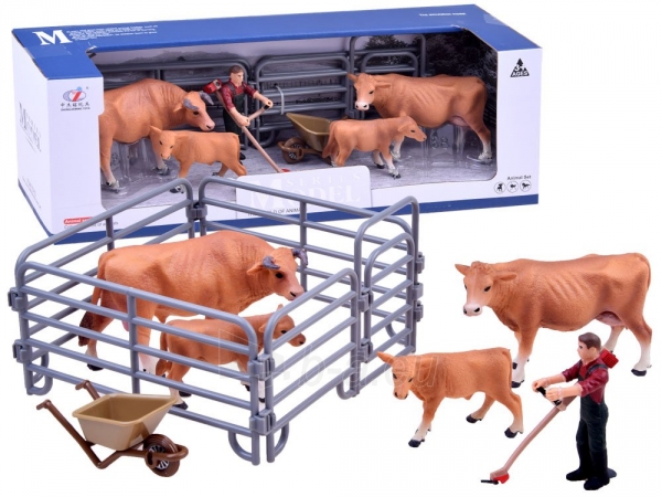 Rinkinys Animals farm Cow set figures ZA2606 paveikslėlis 1 iš 1