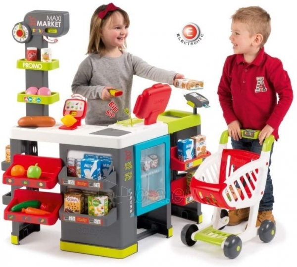 Rinkinys Parduotuvė 7600350215 Набор Супермаркет с тележкой 350215 Simba Supermarket Playset, Kids Role Play paveikslėlis 1 iš 6
