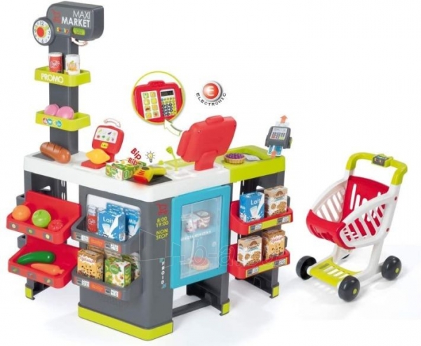 Rinkinys Parduotuvė 7600350215 Набор Супермаркет с тележкой 350215 Simba Supermarket Playset, Kids Role Play paveikslėlis 2 iš 6