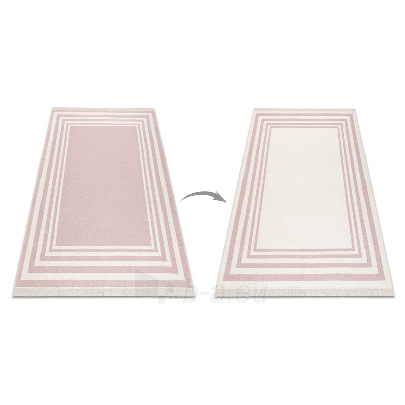 Rožinis dvipusis kilimas TWIN | 60x90 cm paveikslėlis 11 iš 13