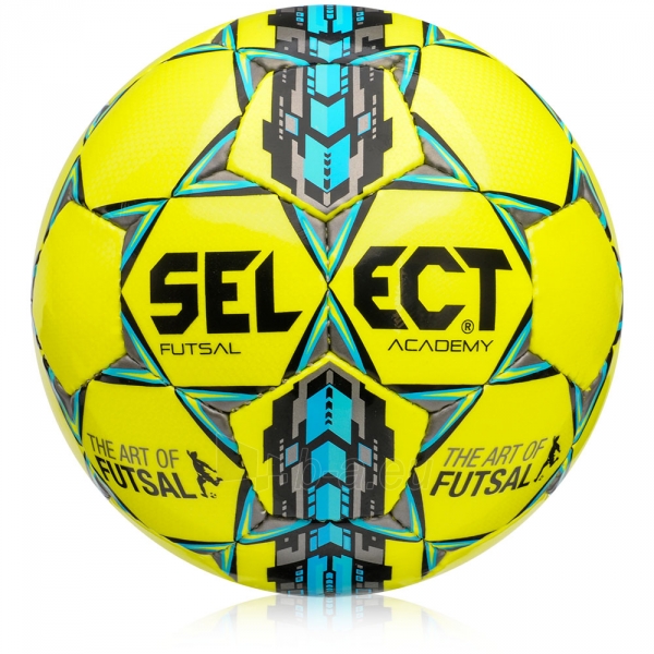 Salės futbolo kamuolys Select Futsal Academy 2016 geltonas-mėlynas paveikslėlis 1 iš 2
