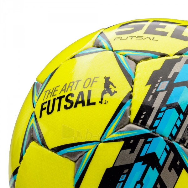 Salės futbolo kamuolys Select Futsal Academy 2016 geltonas-mėlynas paveikslėlis 2 iš 2