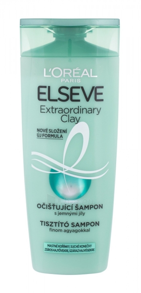 Šampūnas linkusiems riebaluotis plaukams L´Oréal Paris Elseve Extraordinary Clay 250ml paveikslėlis 1 iš 1