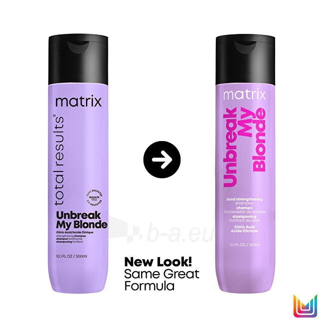 Šampūnas Matrix Strengthening shampoo for lightened hair Total Results Unbreak My Blonde ( Strength ening Shampoo) - 300 ml paveikslėlis 2 iš 5
