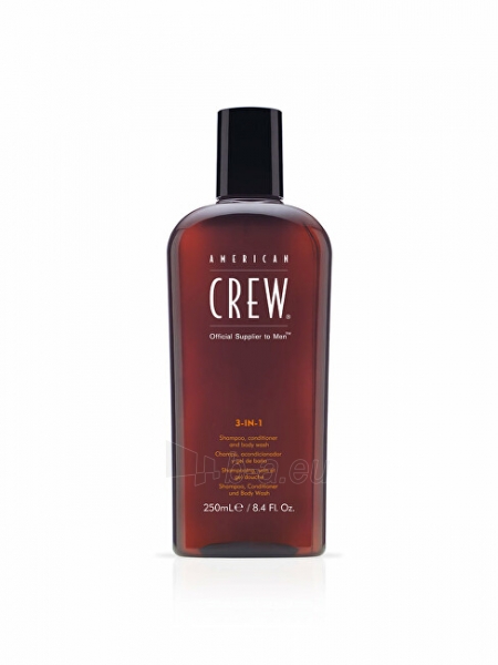 Šampūnas plaukams American Crew Multifunction product for hair and body (3-in-1 Shampoo, Conditioner And Body Wash) 250 ml - 250 ml paveikslėlis 1 iš 3