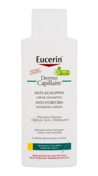 Šampūnas plaukams Eucerin DermoCapillaire Anti-Dandruff Creme Shampoo Cosmetic 250ml paveikslėlis 1 iš 1