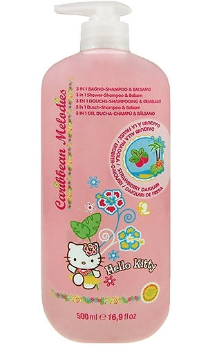 Šampūnas plaukams Hello Kitty Caribbean Melodies Shampoo 3in1 Strawberry Cosmetic 500ml paveikslėlis 1 iš 1