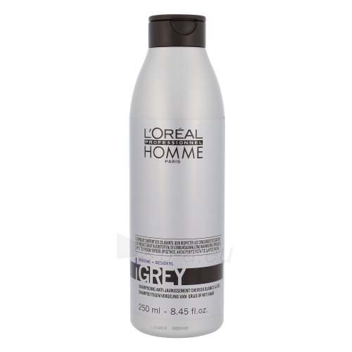 Šampūnas plaukams L´Oreal Paris Homme Grey Shampoo Cosmetic 250ml paveikslėlis 1 iš 1