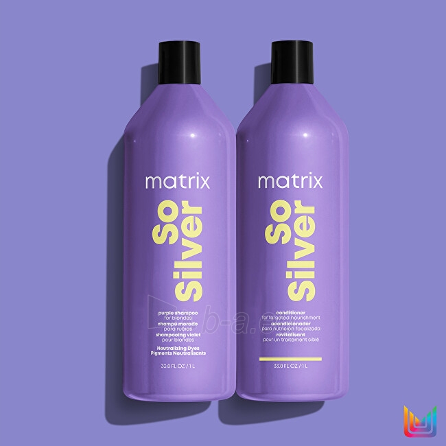 Šampūnas plaukams Matrix Shampoo to neutralize yellow tones Total Results So Silver (Color Shampoo Obsessed it neutralized Yellow) - 300 ml paveikslėlis 10 iš 10