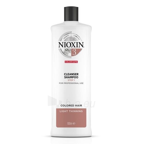 Shampoo plaukams Nioxin Cleansing shampoo for fine colored slightly thinning hair System 3 (Fine Hair Cleanser Normal To Thin Looking Chemically Treated) - 300 ml paveikslėlis 1 iš 2