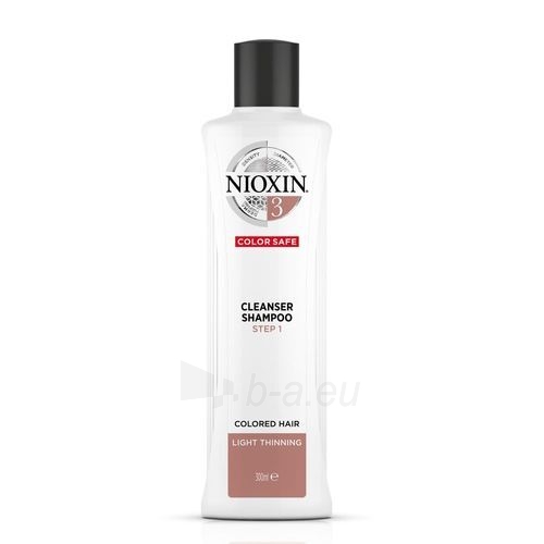 Shampoo plaukams Nioxin Cleansing shampoo for fine colored slightly thinning hair System 3 (Fine Hair Cleanser Normal To Thin Looking Chemically Treated) - 300 ml paveikslėlis 2 iš 2