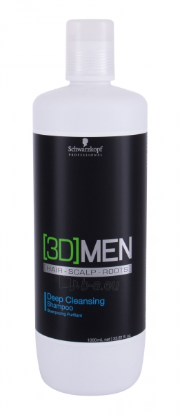 Schwarzkopf 3DMEN Deep Cleansing Shampoo Cosmetic 1000ml paveikslėlis 1 iš 1