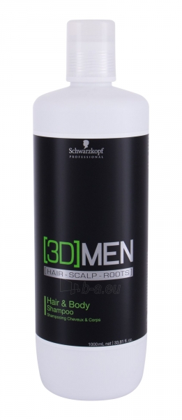 Šampūnas plaukams Schwarzkopf 3DMEN Hair & Body Shampoo Cosmetic 1000ml paveikslėlis 1 iš 1
