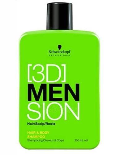 Schwarzkopf 3DMENsion Hair & Body Shampoo Cosmetic 1000ml paveikslėlis 1 iš 1