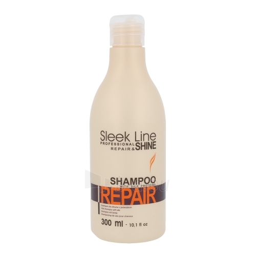 Šampūnas plaukams Stapiz Sleek Line Repair Shampoo Cosmetic 300ml paveikslėlis 1 iš 1