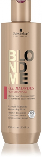 Shampoo Schwarzkopf Professional Shampoo for normal and strong blonde hair BLONDME All Blonde s (Rich Shampoo) - 300 ml paveikslėlis 1 iš 2