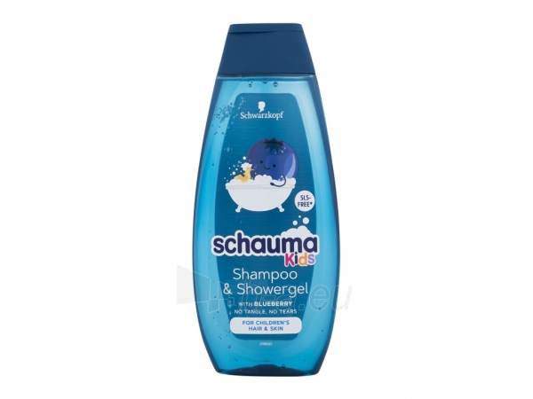 Šampūnas Schwarzkopf Schauma Kids Blueberry Shampoo & Shower Gel Shampoo 400ml paveikslėlis 1 iš 1