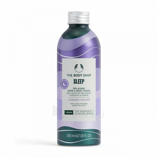 Šampūnas The Body Shop Shower gel for body and hair Sleep Relaxing Lavender & Vetiver ( Hair & Body Wash) 200 ml paveikslėlis 1 iš 2