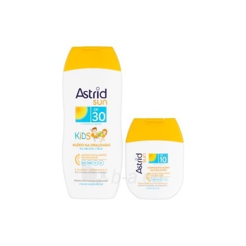 Saulės kremas Astrid Children´s sunbathing milk OF 30 200 ml + Moisturizing sun lotion OF 10 80 ml paveikslėlis 1 iš 1