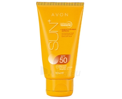 Saulės kremas Avon Rejuvenating waterproof sunscreen on your face for Sensitive Skin SPF 50 Sun + 50 ml paveikslėlis 1 iš 1