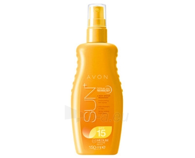 Saulės kremas Avon Waterproof Moisturizing lotion spray for Sensitive Skin SPF 15 + Sun 150 ml paveikslėlis 1 iš 1