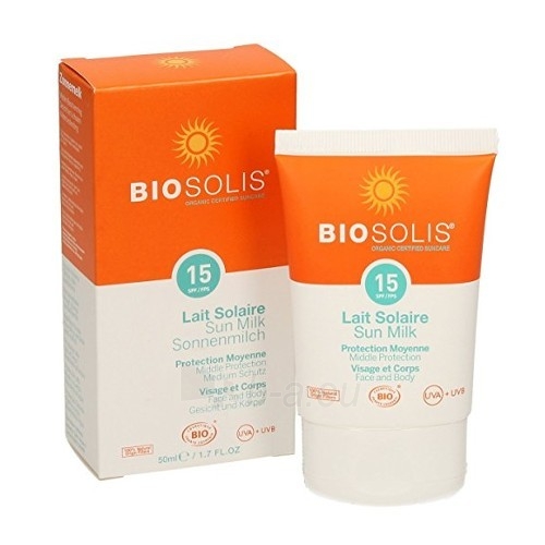 Saulės kremas Biosolis Waterproof Sunscreen SPF 15 (Sun Milk) 50 ml paveikslėlis 1 iš 1