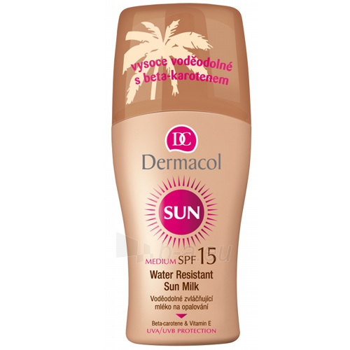Sun cream Dermacol Sun Milk Spray SPF 15 Cosmetic 200ml paveikslėlis 1 iš 1