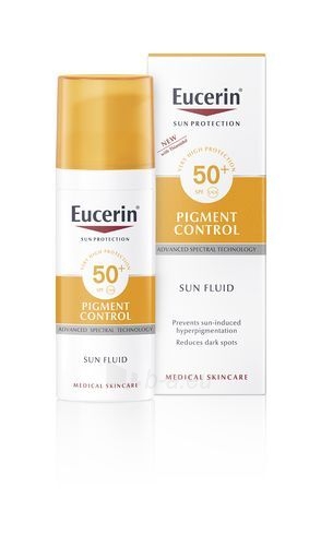 Saulės kremas Eucerin Face Lotion Emulsion Pigment Control SPF 50+ (Pigment Control Sun Fluid) 50 ml paveikslėlis 1 iš 1