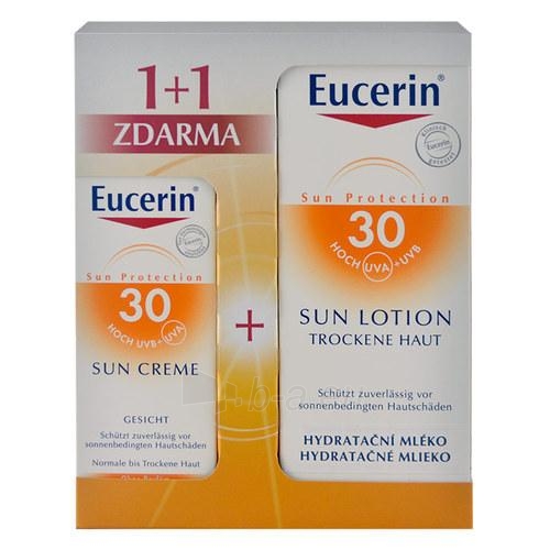 Крем от солнца, Eucerin Sun Лосьон для сухой кожи SPF30  Косметическая  200мл paveikslėlis 1 iš 1