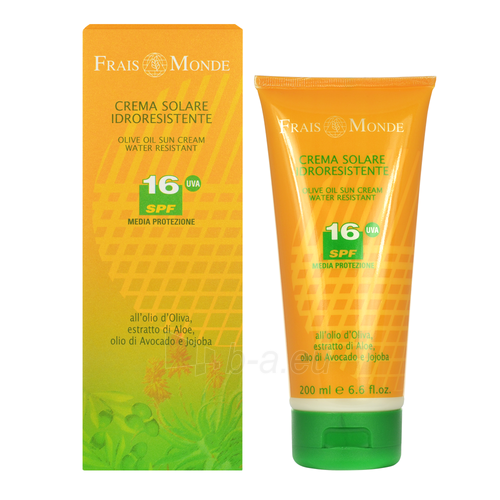 Saulės kremas Frais Monde Face And Body Olive Oil Sun Cream SPF16 Cosmetic 200ml paveikslėlis 1 iš 1