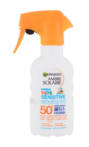 Sun krēms Garnier Ambre Solaire Kids Swim Protection Spray SPF50 + Cosmetic 200ml  paveikslėlis 1 iš 1