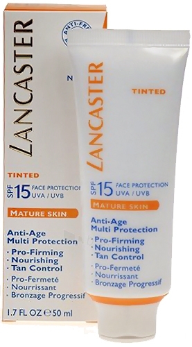 Lancaster Sun Cream Anti-Age Мульти Protection SPF15  Косметика 50мл paveikslėlis 1 iš 1