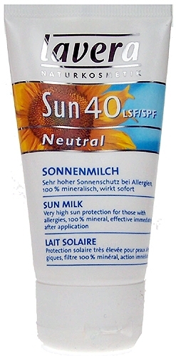 Sun Cream Lavera Neutral Sun Milk SPF 40 Cosmetic 50ml paveikslėlis 1 iš 1