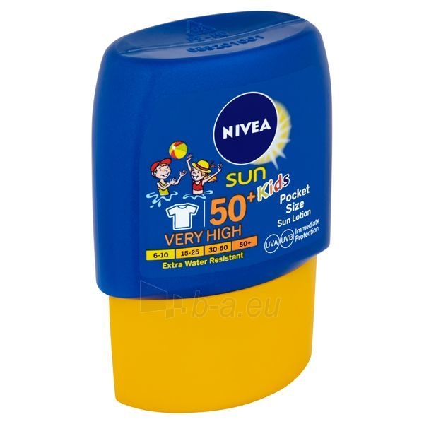 Saulės kremas Nivea Pocket children´s sun lotion SPF 50 50 ml paveikslėlis 2 iš 2